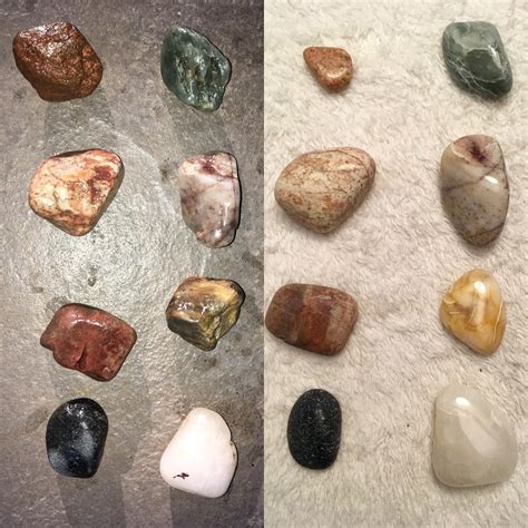 Before And After Shot Of Tumbled Rocks Found In New Mexico Rrockhounds