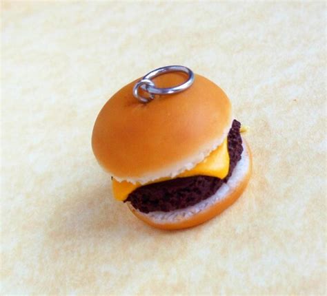 Polymer Clay Cheeseburger Charm By Scrumptiousdoodle On Etsy