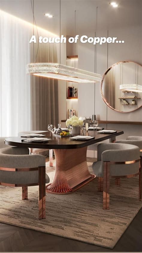 A Touch Of Copper Home Interior Design Dining Room Furniture