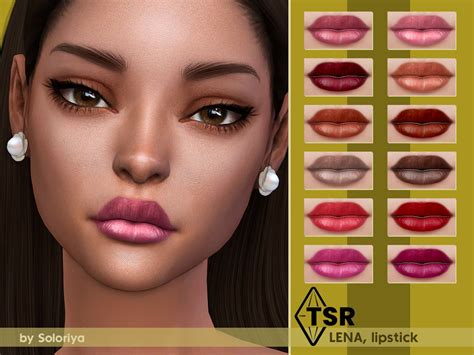 Soloriyas Custom Content Lipstick Lena Sims 4 12 Colors Ages