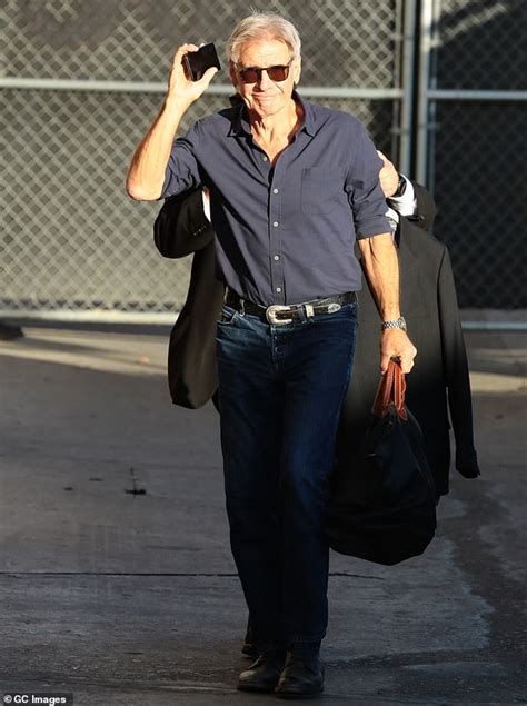Harrison Ford Shows Effortlessly Cool Style In Dress Shirt And Blue