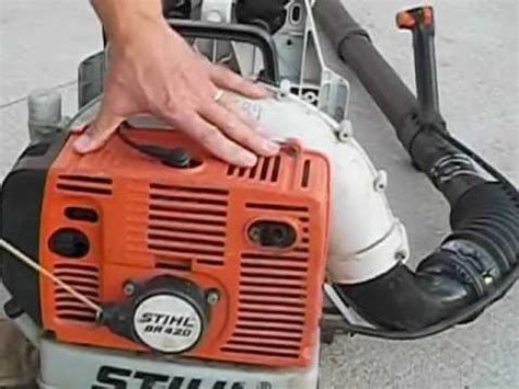 How to start a stihl magnum blower. Stihl BR420C professional backpack lawn & leaf blower - YouTube