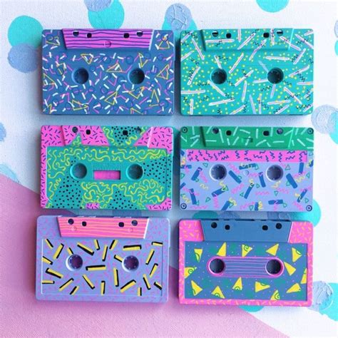 Cassette Tape Crafts Tape Painting Posca Art Cd Art Colorful