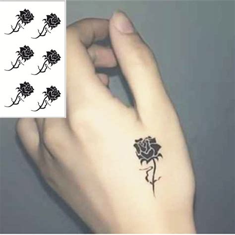 From the overall tattoo prices, design, extra expenses, and some tips to know if getting a but let it be known to you that tattoos are unsurprisingly expensive, even the smaller ones. Black Rose Flash Tattoo Hand Sticker 10.5*6cm Small Waterproof Henna Beauty Temporary Body ...