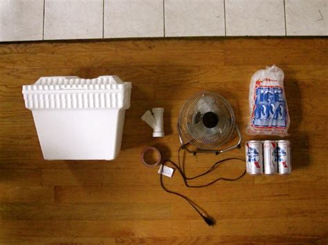 You can pick up a styrofoam cooler for about $4 at most stores. Brokelyn mythbusters: Can you build your own air conditioner that actually works?