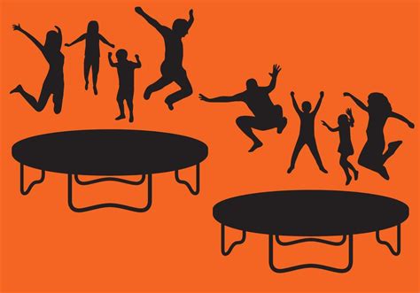 Trampoline Silhouettes Trampolines Sports Birthday 8th Birthday