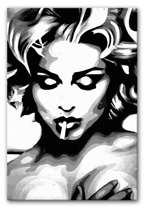 Madonna Naked With Cigarette Canvas Print And Poster Canvas Art Rocks