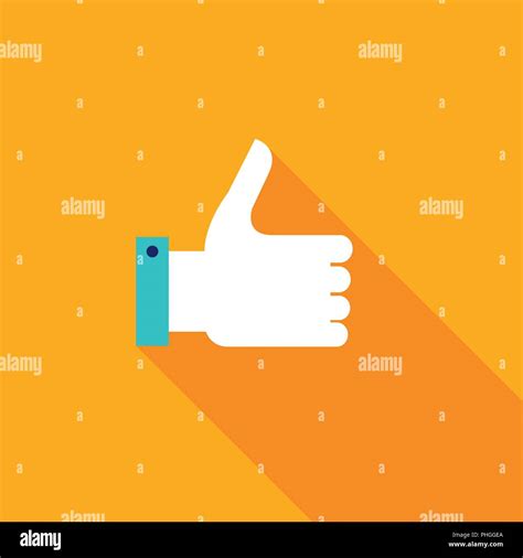 Thumbs Up Icon Colorful Modern Flat Design For Your Business Like
