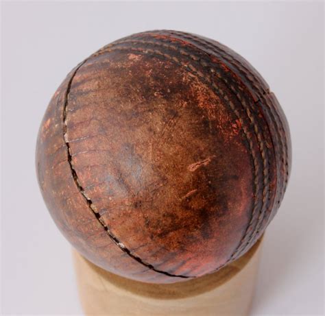Silver Mounted Cricket Ball Trophy Oswestry V Whitchurch Cc 1930