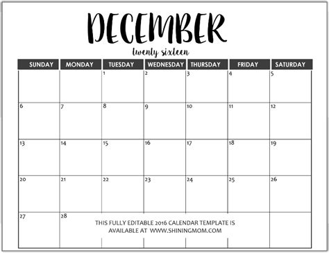 Just In Fully Editable 2016 Calendar Templates In Ms Word Format