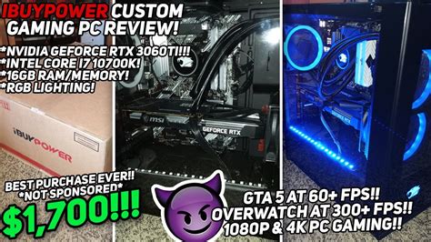My 1700 Ibuypower Custom Gaming Pc Review And Specs 3060ti Intel I7
