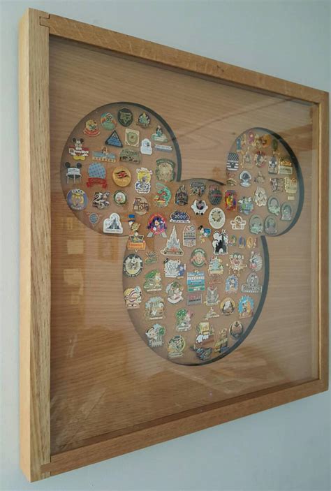 Disney Inspired Pin Display Shadowbox Mickey Corkboard Etsy