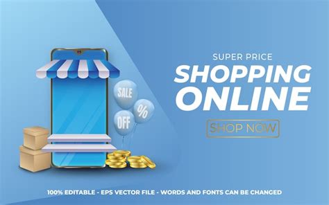 Premium Vector Online Shopping Banner Design