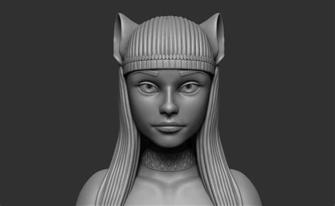 Bastet Egyptian Goddess Bust 3d Print 3d Model 3d Printable Cgtrader