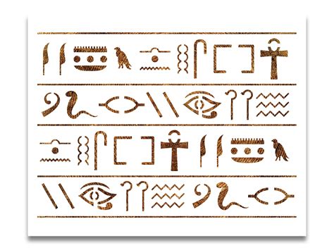 Egyptian Pharaoh Symbols Stencil 11x9 Reusable Etsy Sweden