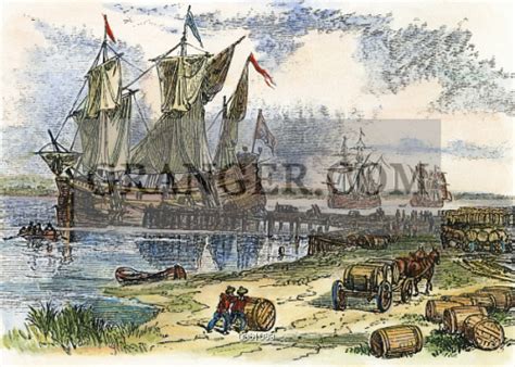 Image Of Tobacco Ships 1600s English Tobacco Ships