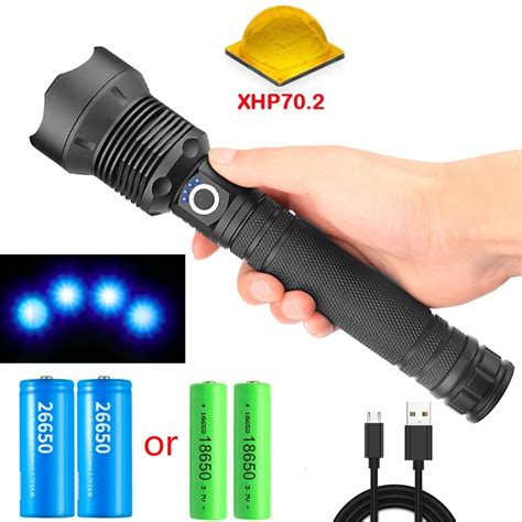Led Rechargeable Tactical Flashlight 90000 High Lumens Mvaly