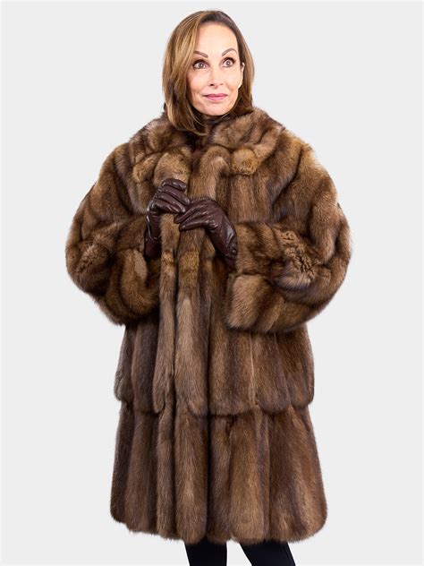 Sobal Russian Sable Fur 34 Coat Womens Xl Estate Furs