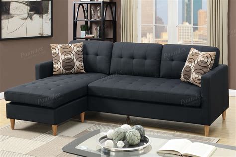 Black Fabric Sectional Sofa Steal A Sofa Furniture Outlet Los Angeles Ca