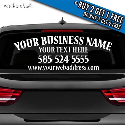 Personalized Business Decal Custom Vinyl Graphicbumper