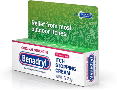 Benadryl Original Strength Anti Itch Relief Cream For Most Outdoor