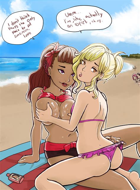 Cappuccino And Mocha On The Beach By Fappuccino Hentai Foundry