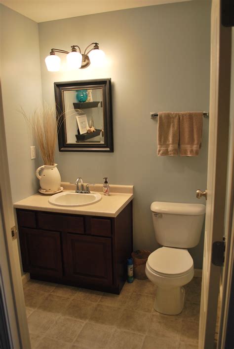 Gray half bathroom decorating ideas on a budget 19. Half bath | Guest bathroom small, Guest bathroom design ...