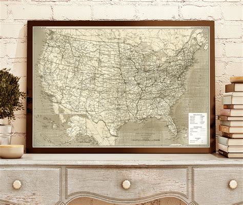 Large United States Executive Wall Map United States Of America Map