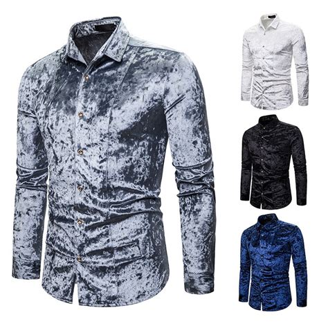 Velvet Shirt Men Casual Long Sleeve High Cotton Fashion 2019 Male Shirt