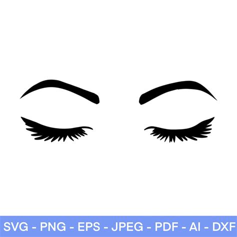 Eyelashes SVG Eyebrows SVG Woman Eyelashes SVG Makeup Svg Mascara