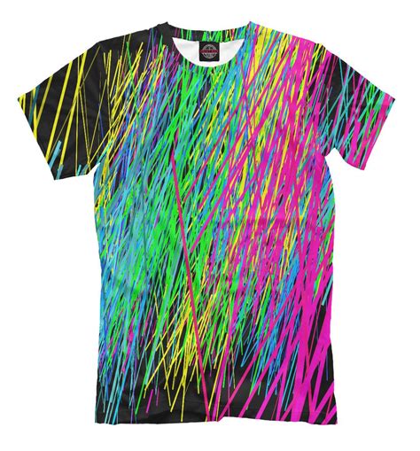 Details About Edm Neon Tee Abstract Rave T Shirt Colorful Clothing