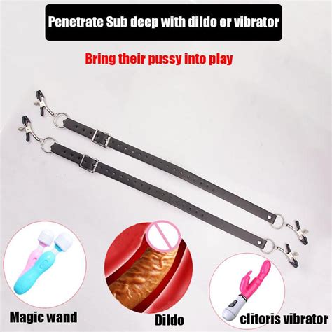 💰bdsm Wrap Around Thigh Harness With Vagina Clamps Hands Free Pussy Vaginal Labia Lips Spreader