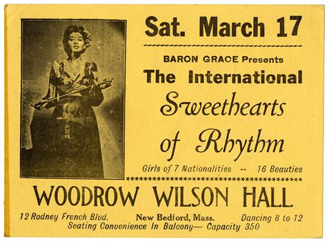 The International Sweethearts Of Rhythm Advertising Card