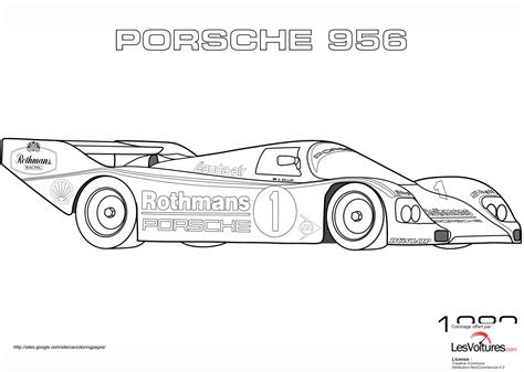 Coloriage a imprimer voiture luxe collection coloriage. 1982-porsche-956-coloriage-voiture | Les Voitures