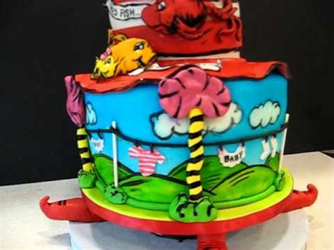 I loved your dr.seuss baby shower.i plan on giving my sister n law a dr. Dr Seuss Baby Shower Cake - YouTube