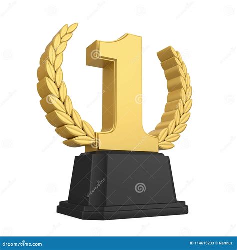 First Place Golden Trophy Isolated Stock Illustration Illustration Of