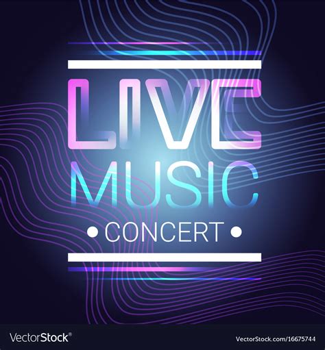 Live Music Concert Banner Colorful Style Modern Vector Image