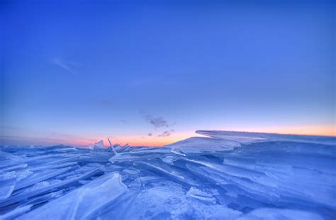 Winter Lake Ice Ice Blue Sky Sunset Sunrise Wallpapers Hd