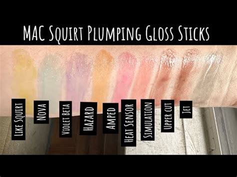Mac Squirt Plumping Gloss Sticks Review Full Try On Swatches Of All Shades Youtube