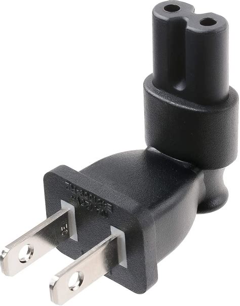 Amazon Com TENINYU 2 Prong Right Angle Plug Adapter AC Power Plug
