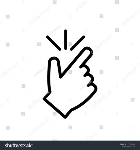 Snap Fingers Line Icon Easy Concept Stock Vector Royalty Free