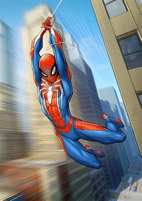 Mid Swing Spidey By Artist Patrick Brown Spiderman Spiderman Artwork
