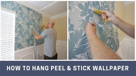 How To Hang Peel And Stick Wallpaper Youtube