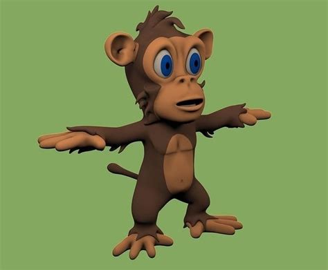 Cartoon Monkey 3d Model Cgtrader