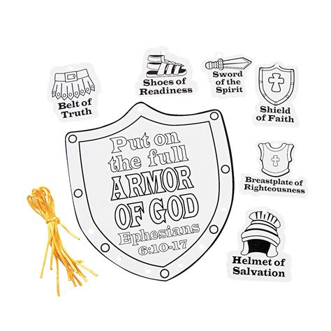 Color Your Own “armor Of God” Mobile Craft Kit Oriental Trading