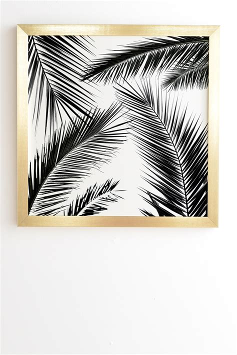 Palm Leaves 10 By Mareike Boehmer Framed Wall Art Basic Gold 20 X 20