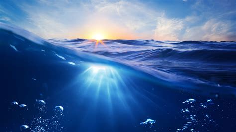 Wallpaper Nature Sea Waves Water Sun Bubbles Underwater Sun