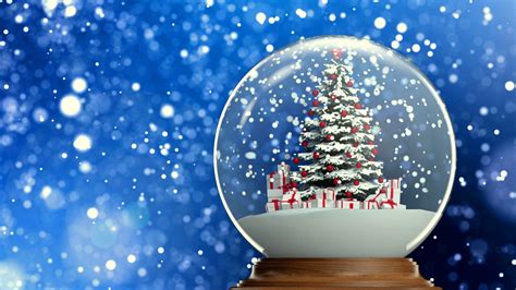 Free Download Winter Snow Globe Christmas Tree Hd Wallpaper Stylish