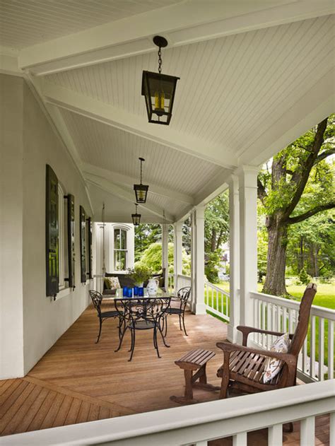 Beadboard, collar ties, exposed beams. Houzz | Porch Ceiling Design Ideas & Remodel Pictures