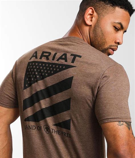 Ariat Stars T Shirt Mens T Shirts In Brown Heather Buckle